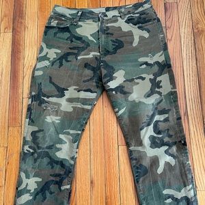 R13 Boyfriend Camo Jeans